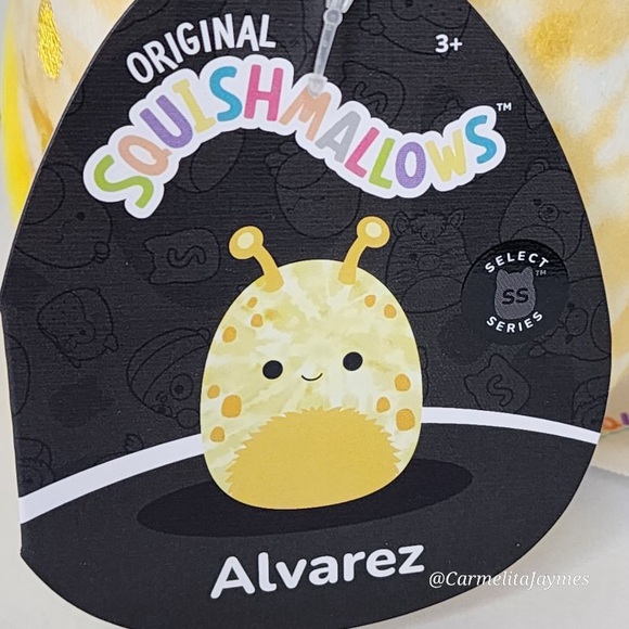 🖤 ALVAREZ 👽 Yellow Cryptid Alien SELECT SERIES Original Squishmallow Kellytoy - Picture 6 of 9